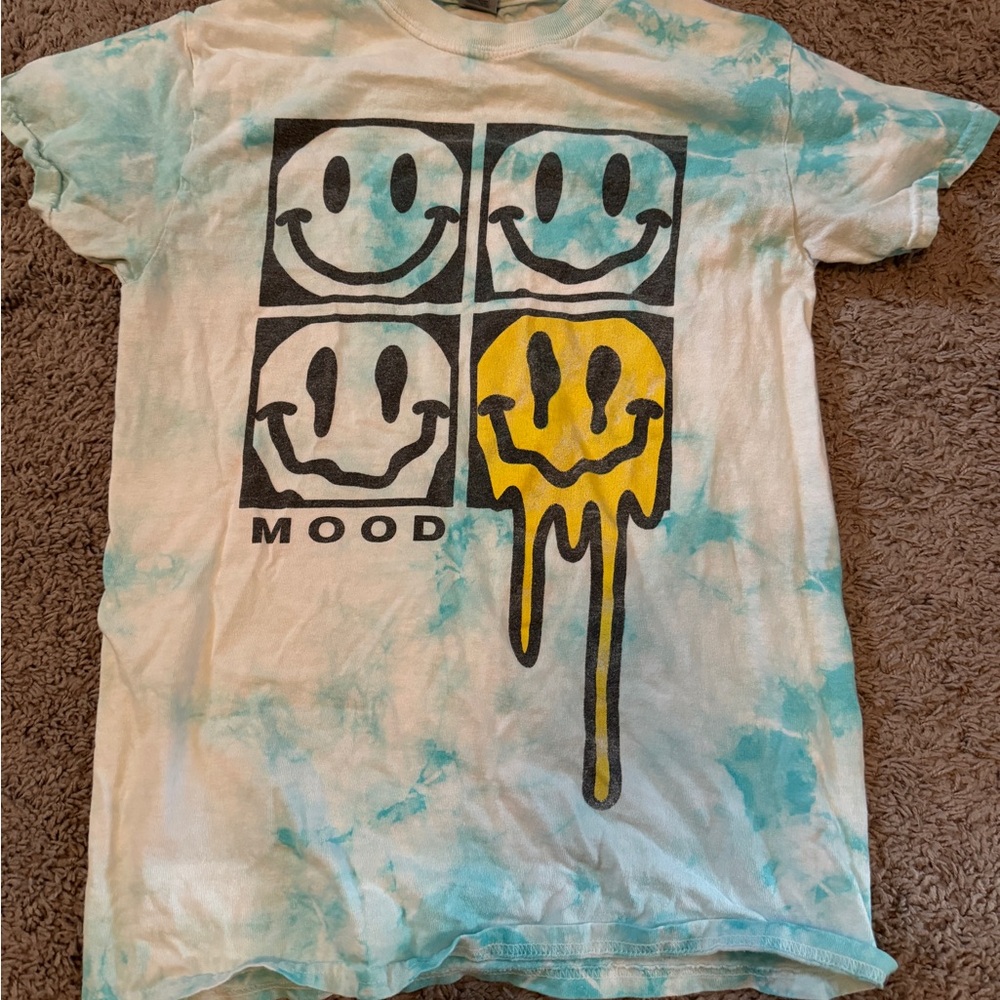 tie dye smiley face t-shirt